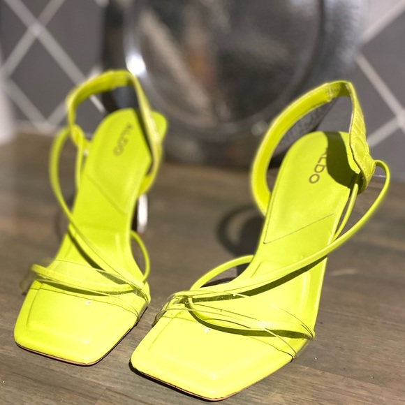 ALDO Lime Green Stiletto 4” Heels Size:7 - Picture 3 of 12